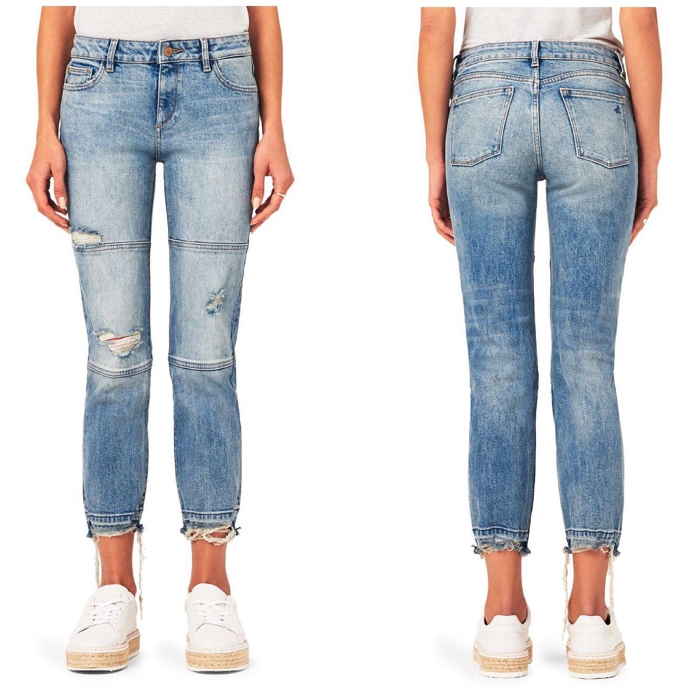 DL1961 Instaculpt Frayed Ankle Jeans